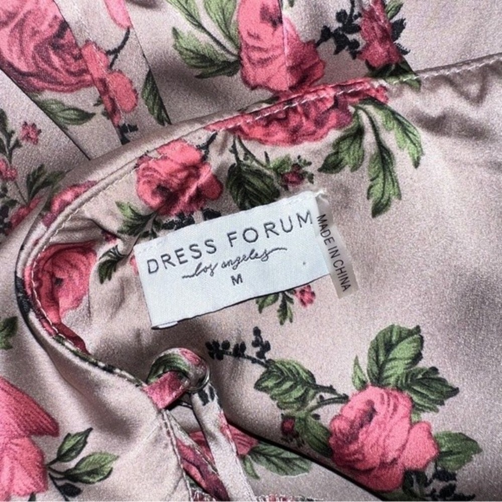 Dress Forum Floral Print Satin Midi Dress - Picture 6 of 7